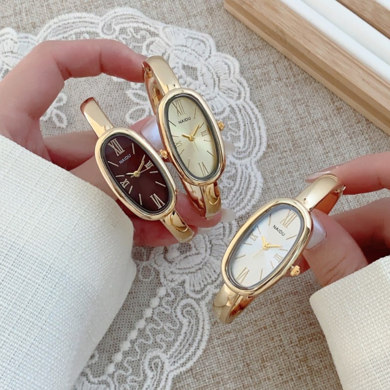 Quiet Luxury Watch - Top Brand Women Oval Roman Dial