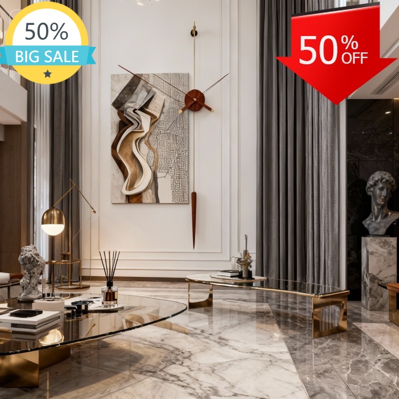 Luxury Watch Europe - Luxury Large Wall Clock Modern Silent