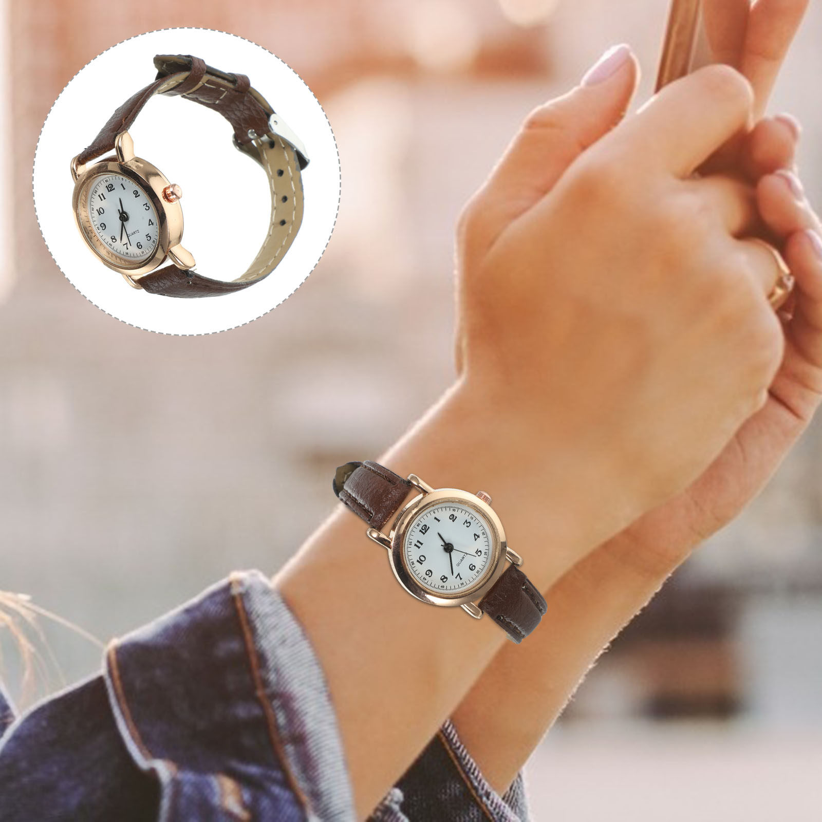 Luxury Watch Face - Women Watch Simple Stylish Small Brown