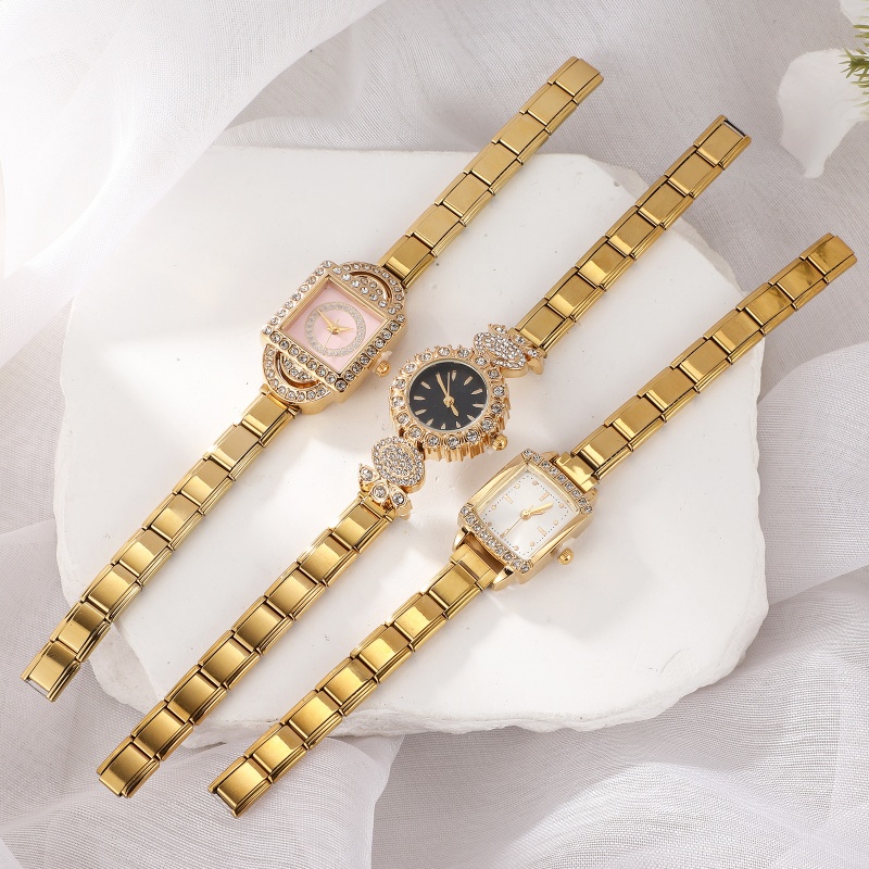 Luxury Watch Makes - Shiny Zircon Square Luxury Watch Bracelet