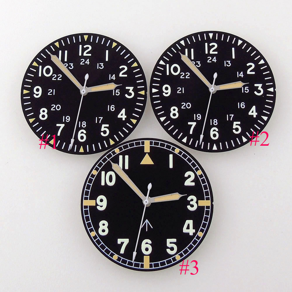 Luxury Watch Face - 33.5mm Black Watch Dial Fit For
