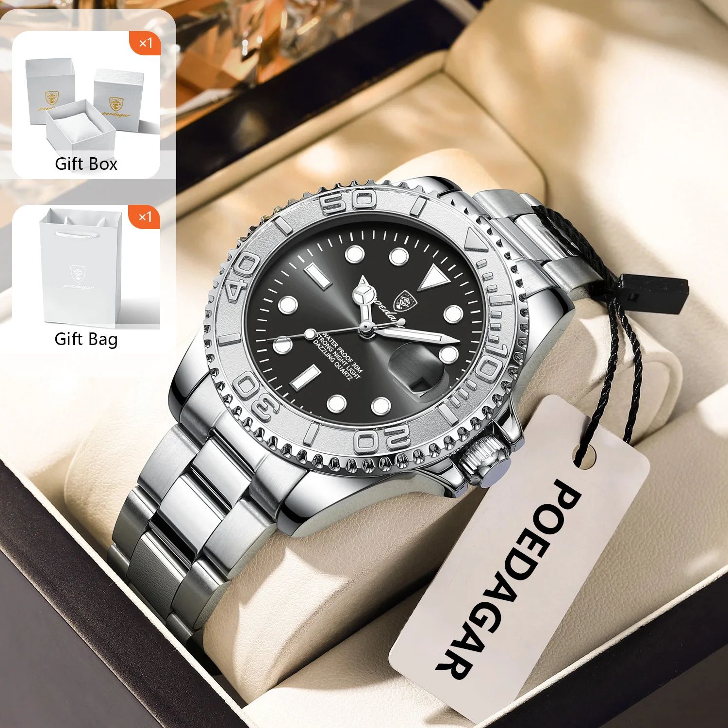 POEDAGAR Trendy Sport Man Watc - Luxury Watch And Bracelet review and price