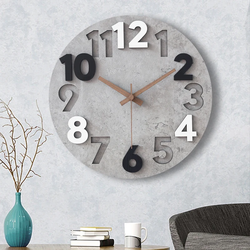 Modern 3d Wall Clock Wood Cloc - Luxury Watch Europe review and price
