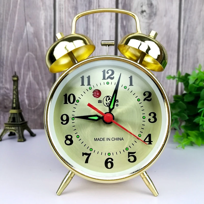 Metal Mechanical Alarm Clock C - Luxury Watch Face review and price