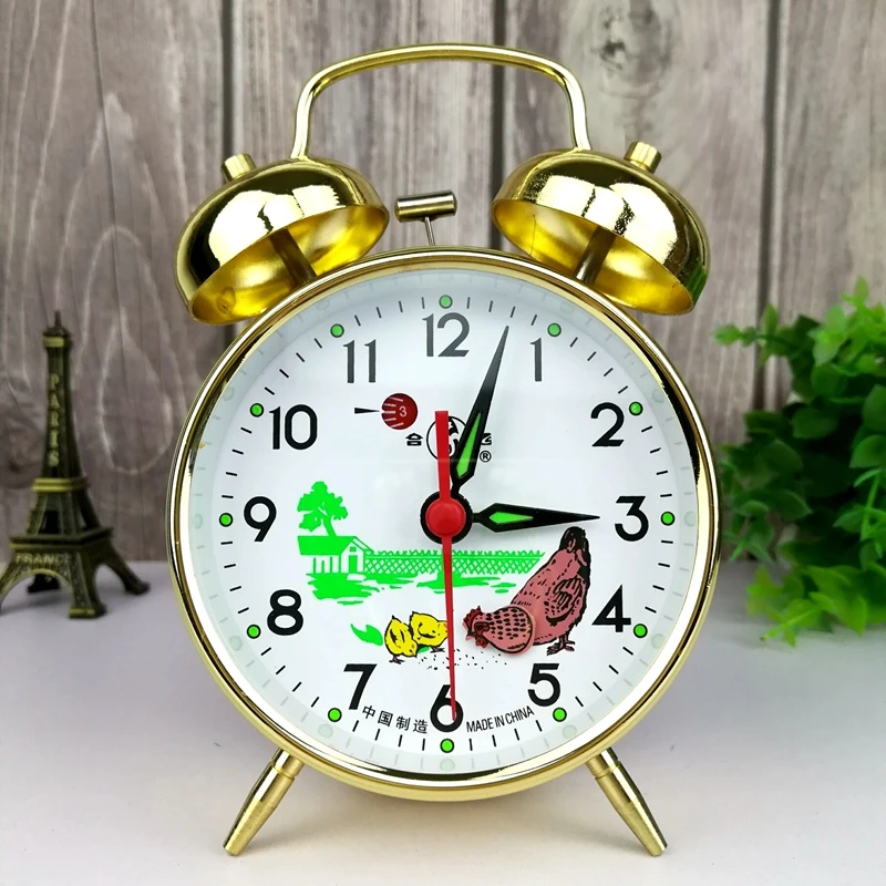 Metal Mechanical Alarm Clock C - Luxury Watch Face review and price