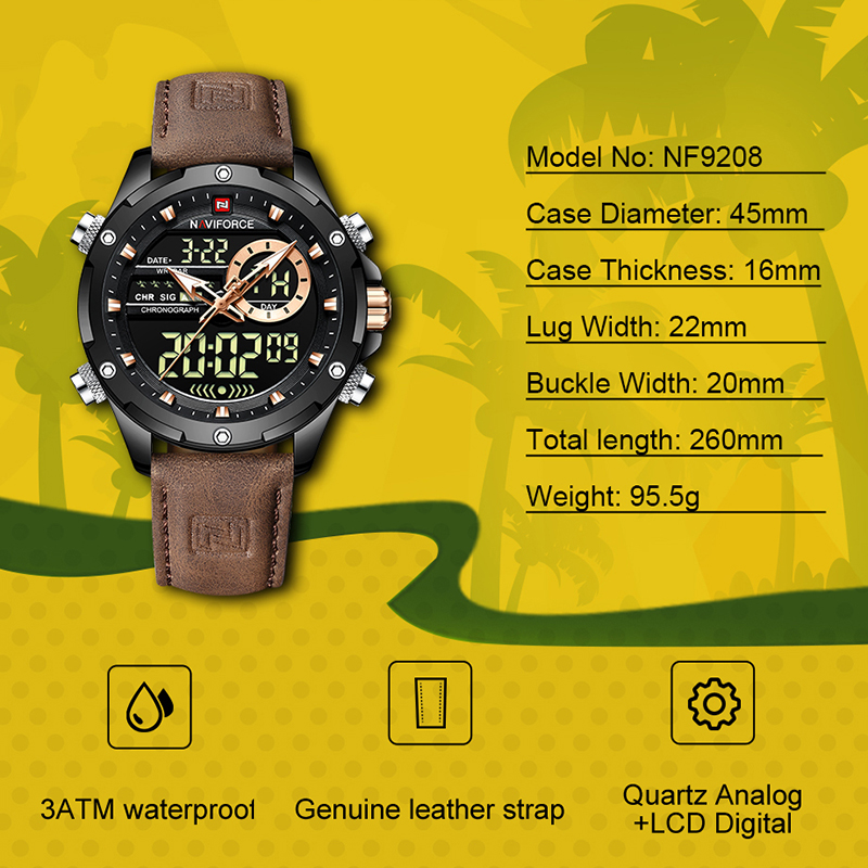 New NAVIFORCE Men Watches Quar - Luxury Watch Zone review and price