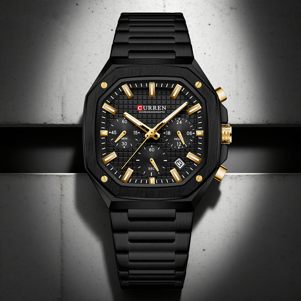 CURREN Luxury Square Chrono Wa - Luxury Watch And Bracelet review and price