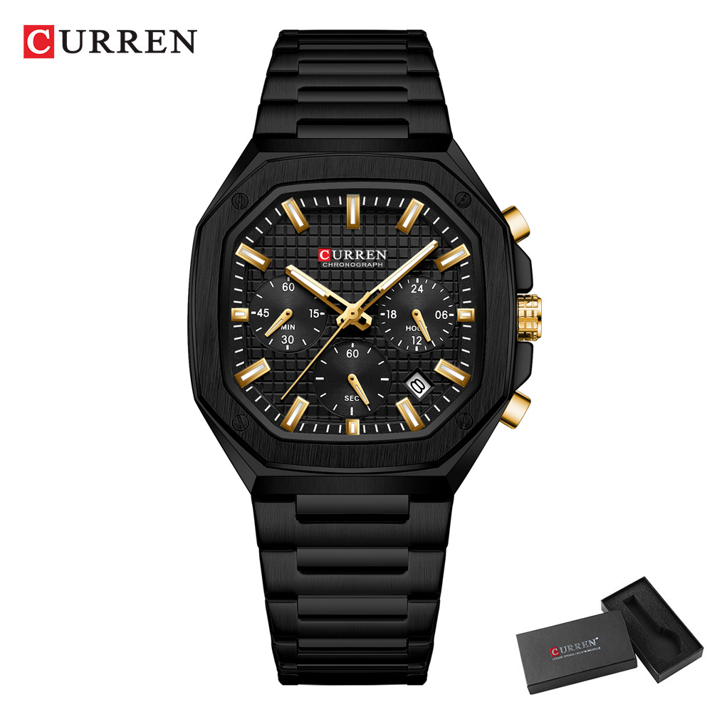 CURREN Luxury Square Chrono Wa - Luxury Watch And Bracelet review and price
